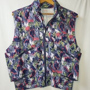 FP Movement Off The Grid Active Vest Women's Size Medium Floral Pockets Hood